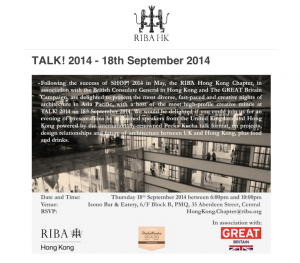 RIBA Talk! 2014